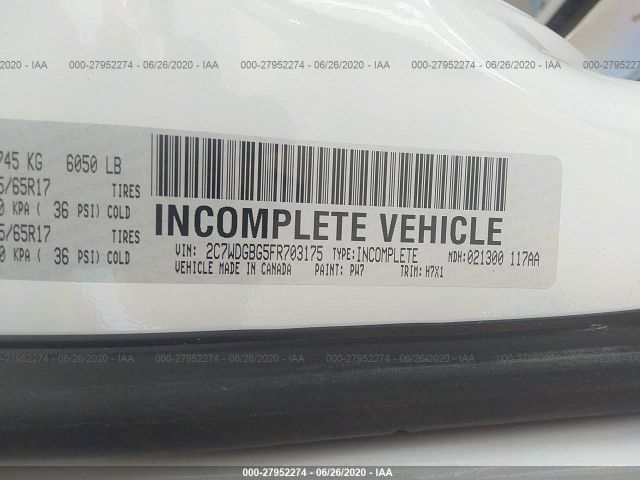 Photo 8 VIN: 2C7WDGBG5FR703175 - DODGE GRAND CARAVAN 