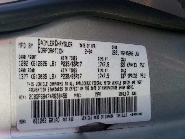 Photo 12 VIN: 2C8GF68474R638456 - CHRYSLER PACIFICA 