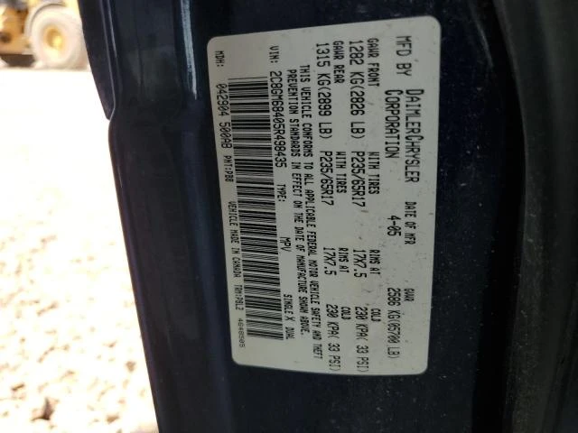 Photo 11 VIN: 2C8GM68405R498435 - CHRYSLER PACIFICA T 