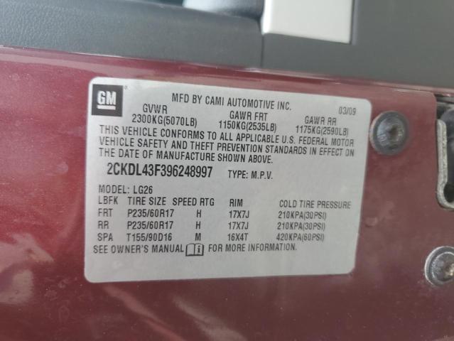 Photo 11 VIN: 2CKDL43F396248997 - PONTIAC TORRENT 