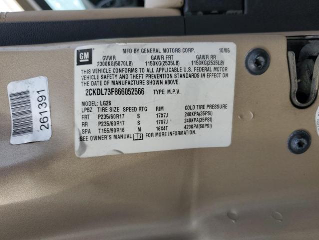 Photo 13 VIN: 2CKDL73F866052566 - PONTIAC TORRENT 