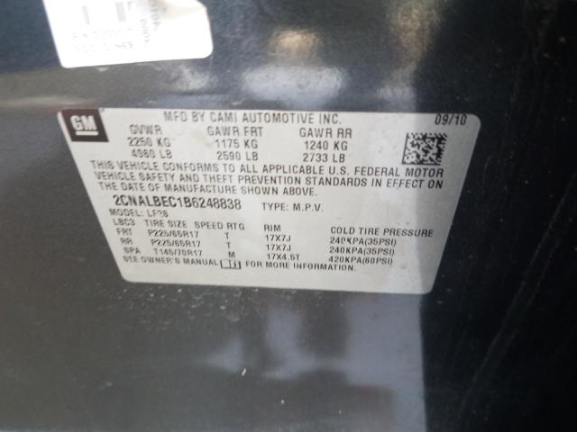 Photo 9 VIN: 2CNALBEC1B6248838 - CHEVROLET EQUINOX LS 