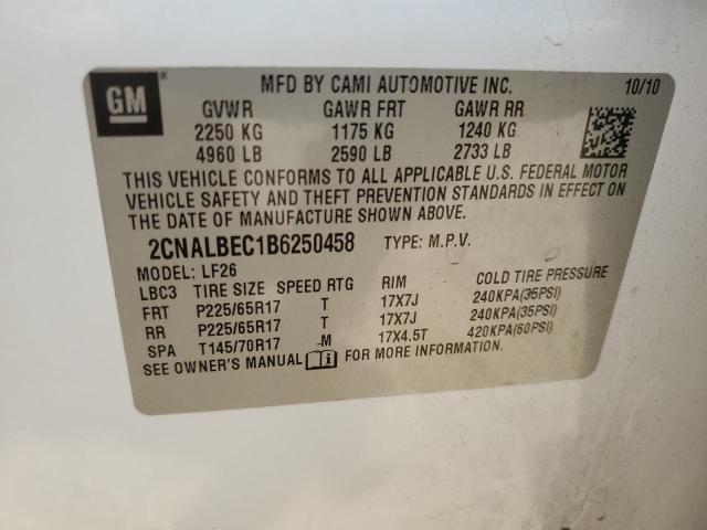 Photo 12 VIN: 2CNALBEC1B6250458 - CHEVROLET EQUINOX LS 