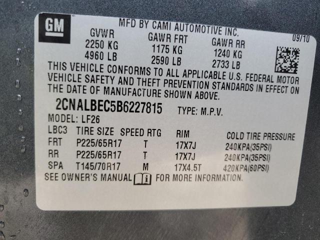 Photo 11 VIN: 2CNALBEC5B6227815 - CHEVROLET EQUINOX 