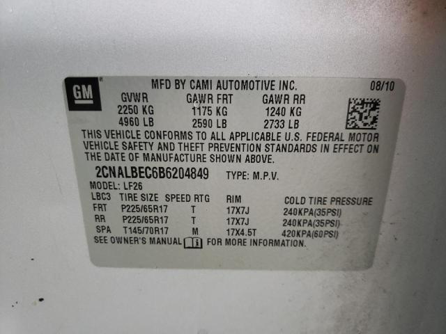 Photo 12 VIN: 2CNALBEC6B6204849 - CHEVROLET EQUINOX LS 