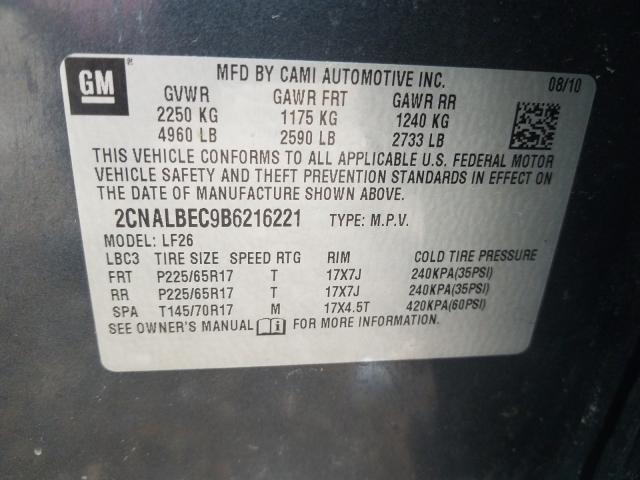 Photo 9 VIN: 2CNALBEC9B6216221 - CHEVROLET EQUINOX 