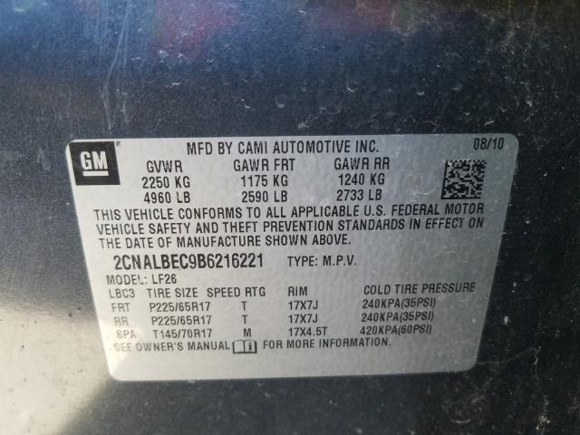 Photo 9 VIN: 2CNALBEC9B6216221 - CHEVROLET EQUINOX 