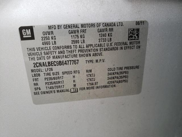 Photo 12 VIN: 2CNALBEC9B6477767 - CHEVROLET EQUINOX LS 