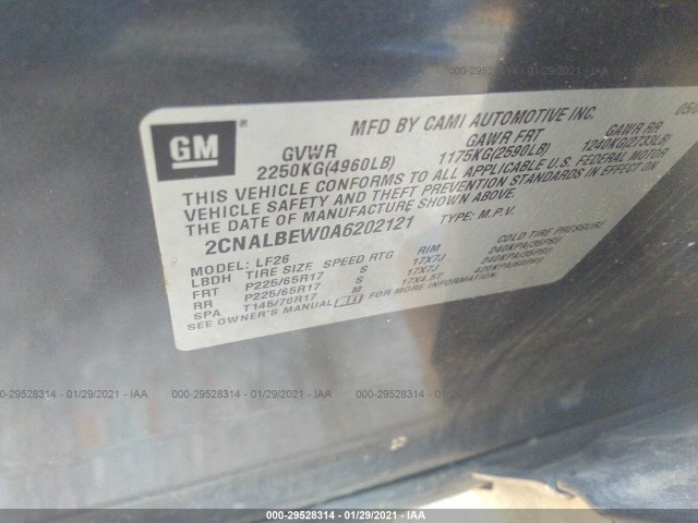 Photo 8 VIN: 2CNALBEW0A6202121 - CHEVROLET EQUINOX 