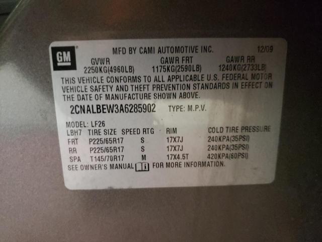 Photo 12 VIN: 2CNALBEW3A6285902 - CHEVROLET EQUINOX LS 