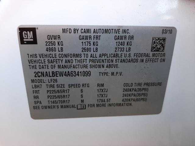 Photo 9 VIN: 2CNALBEW4A6341099 - CHEVROLET EQUINOX LS 