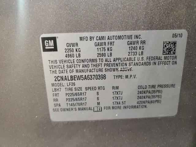 Photo 12 VIN: 2CNALBEW5A6370398 - CHEVROLET EQUINOX LS 