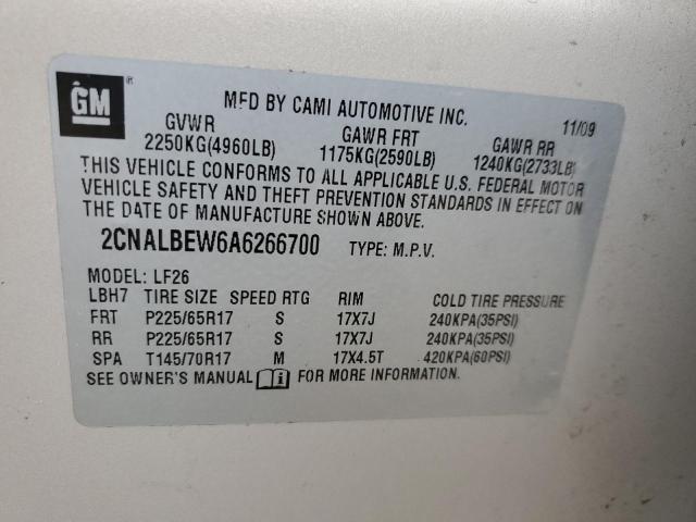 Photo 12 VIN: 2CNALBEW6A6266700 - CHEVROLET EQUINOX LS 