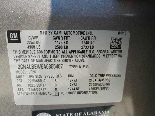 Photo 12 VIN: 2CNALBEW6A6355487 - CHEVROLET EQUINOX LS 