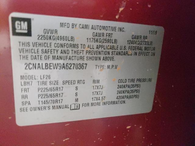 Photo 9 VIN: 2CNALBEW9A6270367 - CHEVROLET EQUINOX LS 