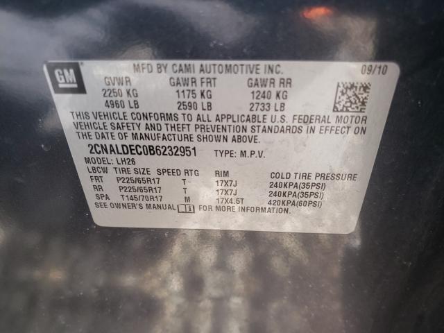 Photo 9 VIN: 2CNALDEC0B6232951 - CHEVROLET EQUINOX LT 