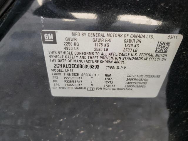 Photo 9 VIN: 2CNALDEC0B6396393 - CHEVROLET EQUINOX LT 