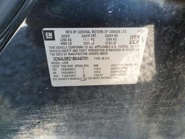 Photo 9 VIN: 2CNALDEC1B6442751 - CHEVROLET EQUINOX LT 