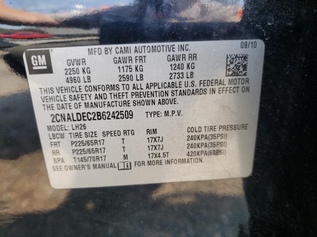 Photo 9 VIN: 2CNALDEC2B6242509 - CHEVROLET EQUINOX LT 