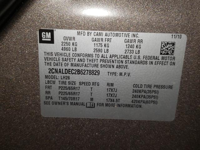 Photo 9 VIN: 2CNALDEC2B6278829 - CHEVROLET EQUINOX LT 