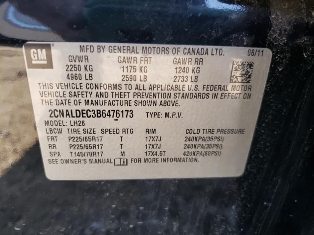 Photo 9 VIN: 2CNALDEC3B6476173 - CHEVROLET EQUINOX LT 