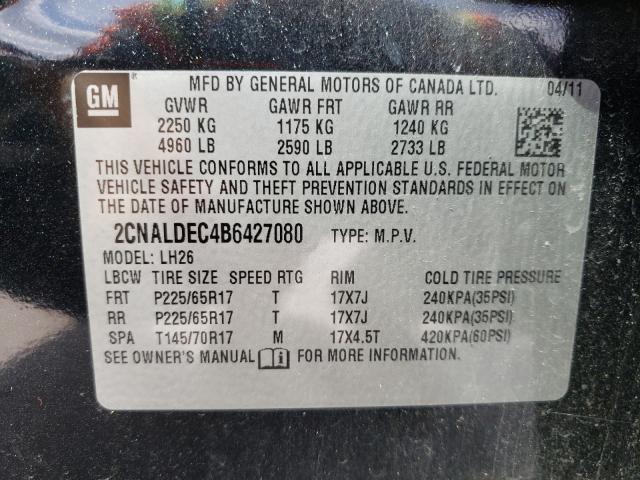 Photo 9 VIN: 2CNALDEC4B6427080 - CHEVROLET EQUINOX LT 