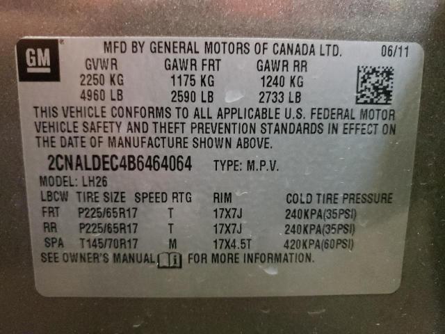 Photo 9 VIN: 2CNALDEC4B6464064 - CHEVROLET EQUINOX LT 