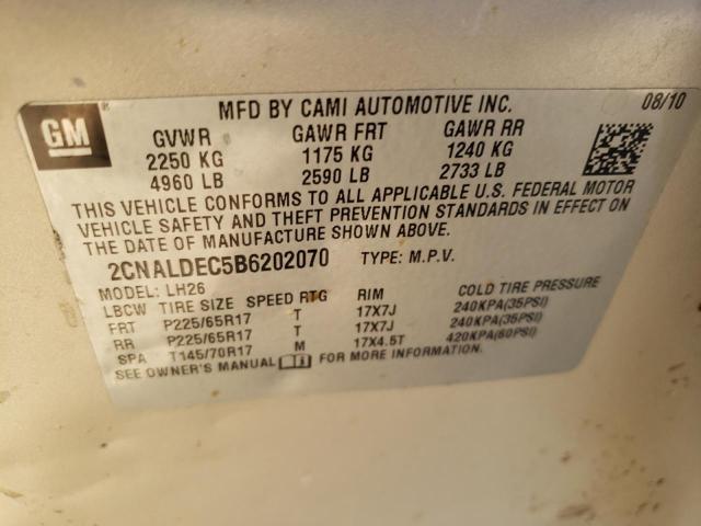 Photo 9 VIN: 2CNALDEC5B6202070 - CHEVROLET EQUINOX LT 