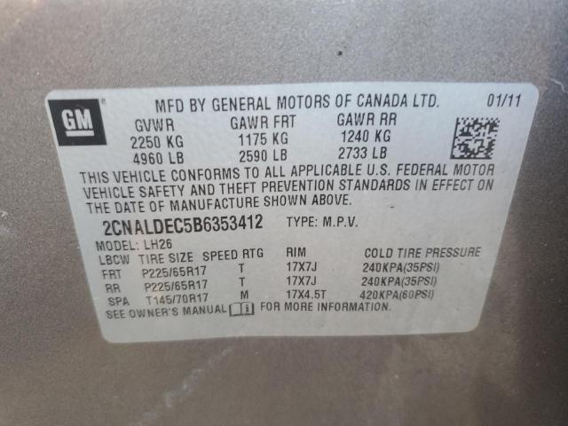 Photo 9 VIN: 2CNALDEC5B6353412 - CHEVROLET EQUINOX LT 