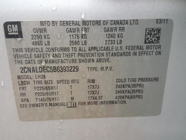 Photo 12 VIN: 2CNALDEC5B6393229 - CHEVROLET EQUINOX LT 