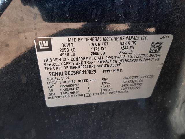 Photo 9 VIN: 2CNALDEC5B6418629 - CHEVROLET EQUINOX LT 