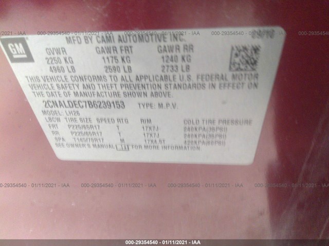 Photo 8 VIN: 2CNALDEC7B6239153 - CHEVROLET EQUINOX 