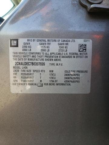 Photo 12 VIN: 2CNALDEC7B6397699 - CHEVROLET EQUINOX LT 