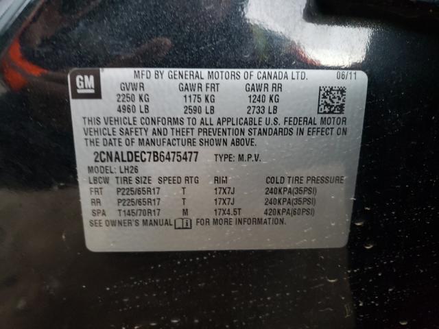 Photo 9 VIN: 2CNALDEC7B6475477 - CHEVROLET EQUINOX LT 