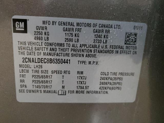 Photo 11 VIN: 2CNALDEC8B6350441 - CHEVROLET EQUINOX 