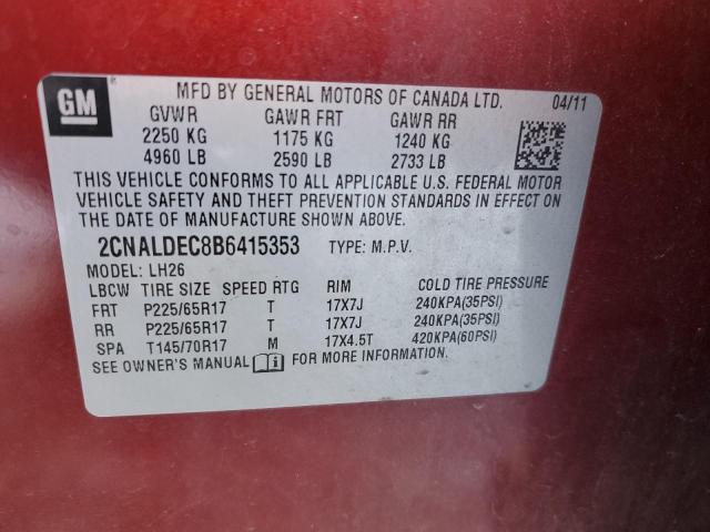 Photo 12 VIN: 2CNALDEC8B6415353 - CHEVROLET EQUINOX LT 