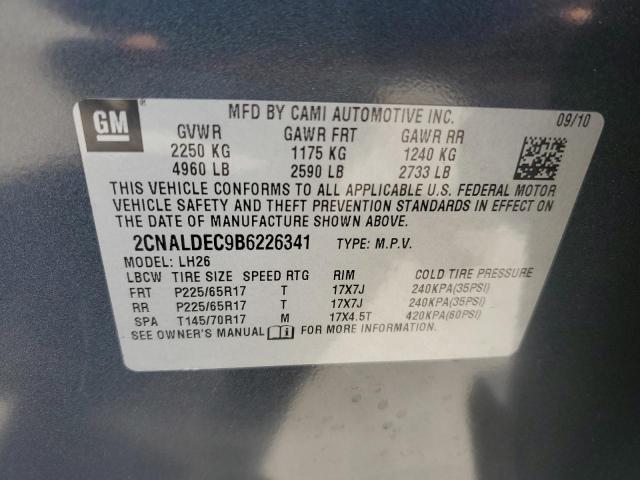 Photo 11 VIN: 2CNALDEC9B6226341 - CHEVROLET EQUINOX LT 