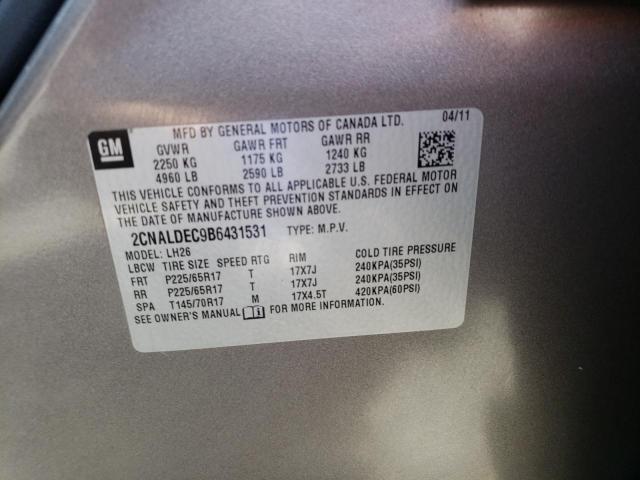 Photo 9 VIN: 2CNALDEC9B6431531 - CHEVROLET EQUINOX LT 