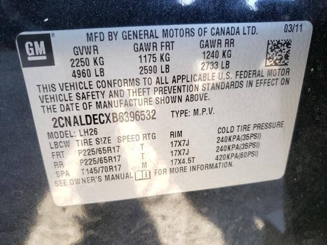 Photo 9 VIN: 2CNALDECXB6396532 - CHEVROLET EQUINOX LT 