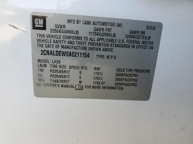 Photo 12 VIN: 2CNALDEW0A6211154 - CHEVROLET EQUINOX 