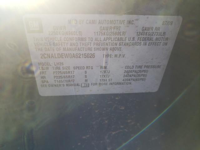 Photo 9 VIN: 2CNALDEW0A6215026 - CHEVROLET EQUINOX LT 