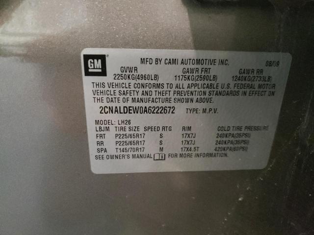 Photo 12 VIN: 2CNALDEW0A6222672 - CHEVROLET EQUINOX LT 