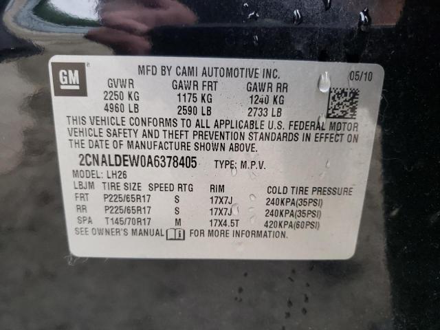 Photo 9 VIN: 2CNALDEW0A6378405 - CHEVROLET EQUINOX LT 