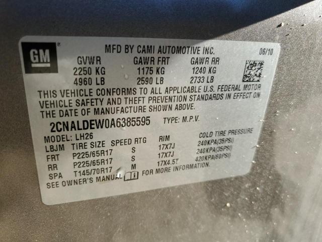 Photo 11 VIN: 2CNALDEW0A6385595 - CHEVROLET EQUINOX LT 