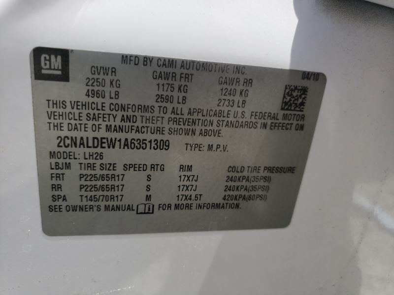 Photo 9 VIN: 2CNALDEW1A6351309 - CHEVROLET EQUINOX LT 