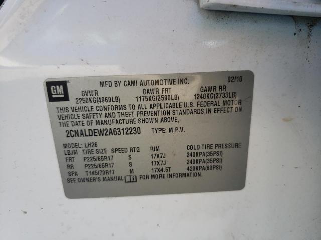 Photo 9 VIN: 2CNALDEW2A6312230 - CHEVROLET EQUINOX LT 