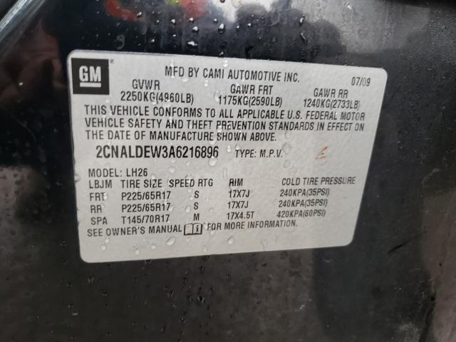 Photo 9 VIN: 2CNALDEW3A6216896 - CHEVROLET EQUINOX LT 