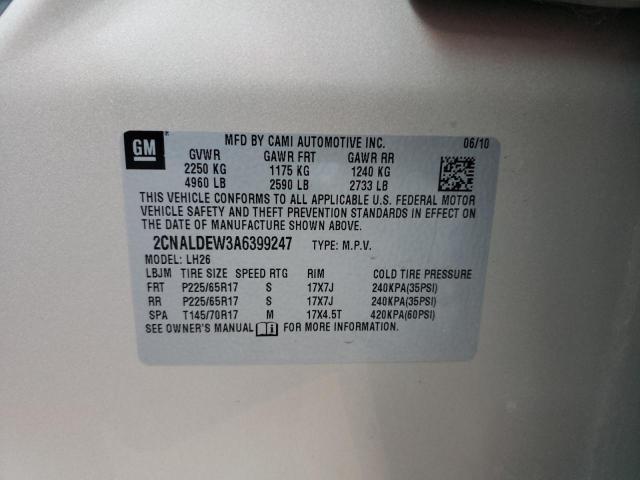 Photo 9 VIN: 2CNALDEW3A6399247 - CHEVROLET EQUINOX LT 