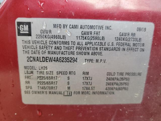 Photo 11 VIN: 2CNALDEW4A6235294 - CHEVROLET EQUINOX 