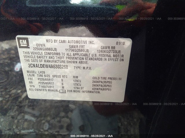 Photo 8 VIN: 2CNALDEW4A6303268 - CHEVROLET EQUINOX 